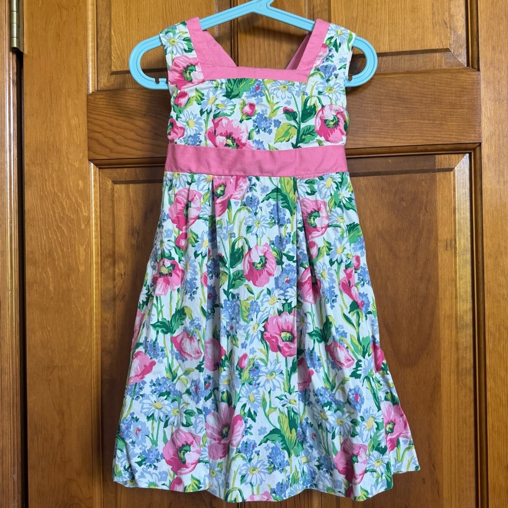 Girls 5T Hartstrings Pink Floral Sundress